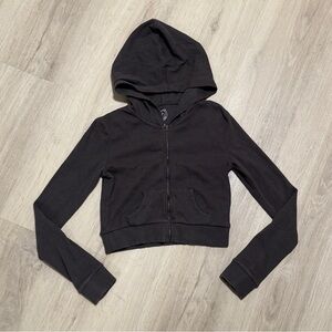 Urban Outfitters Cropped Zip-Up Hoodie